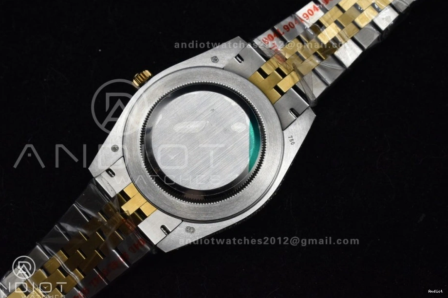 Yellow 2 Diamond DateJust TWD 41mm Gold Best Tone Version Dial Roman 0122